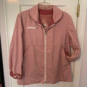 80s vintage two-tone pink jacket with zippers